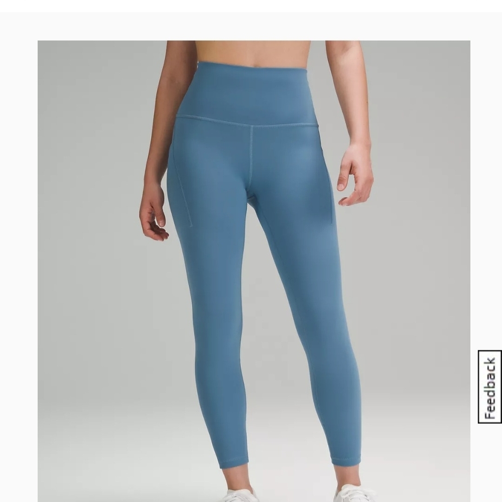 Wunder Under High-rise Tight With Pockets 25" Utility Blue Size 4